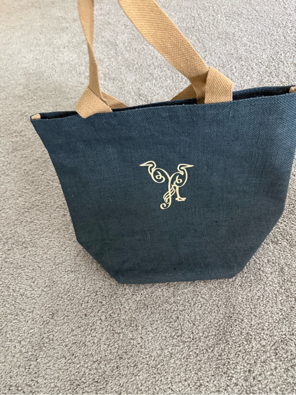 Black Canvas Tote Bag with Tan Handles